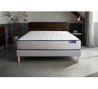 Ensemble ACTIFLEX FORM 120x190cm sommier kit gris - 22cm - Ressorts ensachs et mmoire de forme - Tonique - Sommier kit Gris