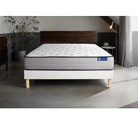 Ensemble Actiflex form 160x220cm + sommier KIT blanc - 22cm - Ressorts ensachs et mmoire de forme - Tonique - Sommier kit Blanc