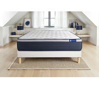 Actisom Ensemble matelas et sommier ACTIFLEX MAX 180x200 cm - Ressorts ensachés - Kit blanc