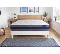 Ensemble matelas Ressorts ensaches+Memoire de forme ACTIFLEX MORPHO 120x190 Maxi epaisseur 5zones confort + sommier KIT blanc