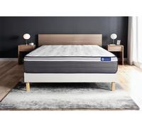 Ensemble Actiflex plus 120x210cm + sommier KIT blanc - 26cm - Ressorts ensachs et mmoire de forme - Tonique - Sommier kit Blanc