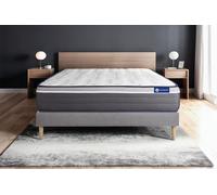 Ensemble Actiflex plus 135x190cm + sommier KIT Gris - 26cm - Ressorts ensachs et mmoire de forme - Tonique - Sommier kit Gris