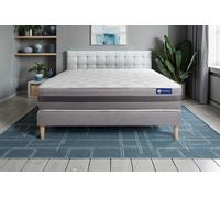 Ensemble Actiflex relax 160x195cm + sommier KIT Gris - 24cm - Ressorts ensachs et mmoire de forme - Enveloppant - Sommier kit Gris
