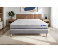 Ensemble matelas 160x200 ACTIFLEX SOFT 3zones de confort + sommier KIT gris