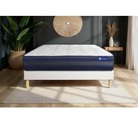 Ensemble Actiflex tech 120x220cm + sommier KIT blanc - 24cm - Ressorts ensachs et mmoire de forme - Tonique - Sommier kit Blanc