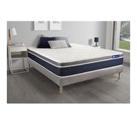 Ensemble ACTILATEX CONFORT Matelas Latex+memoire de forme 180x200 cm Maxi epaisseur 7zones de confort + sommier KIT gris