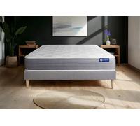 Ensemble Actilatex dream 130x210cm + sommier KIT Gris - 22cm - Latex et mmoire de forme - Enveloppant - Sommier kit Gris