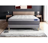 Ensemble matelas ACTILATEX PLUS 120x200 Latex+Memoire de forme Maxi epaisseur 7zones de confort + sommier KIT gris