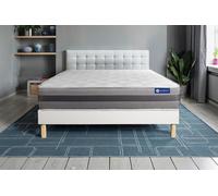Ensemble Actilatex relax 135x190cm + sommier KIT blanc - 24cm - Latex et mmoire de forme - Enveloppant - Sommier kit Blanc