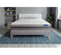 Ensemble Actilatex relax 150x195cm + sommier KIT Gris - 24cm - Latex et mmoire de forme - Enveloppant - Sommier kit Gris