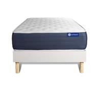 Actisom Ensemble matelas-sommier ACTILATEX SLEEP 80x190 Latex et Mémoire de forme 5 zones KIT blanc