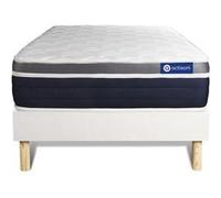 Ensemble ACTIMEMO CONFORT Matelas mémoire de forme 80x200 cm Maxi épaisseur 7zones de confort + sommier KIT blanc G