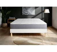 Actisom Ensemble matelas et sommier ACTIMEMO DREAM mémoire de forme 120x200 cm 5 zones KIT blanc