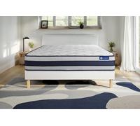 Ensemble Actimemo ergo 140x220cm + sommier KIT blanc - 24cm - Mmoire de forme - Tonique - Sommier kit Blanc