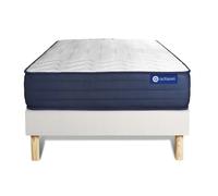 Ensemble matelas ACTIMEMO LIFE 80x200 Mémoire de forme 5zones de confort + sommier KIT blanc