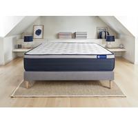 Ensemble Matelas Sommier 140x200 cm - Sommier Gris (en kit) - Actimemo Max