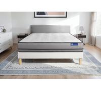 Ensemble Actimemo night 160x220cm + sommier KIT blanc - 20cm - Mmoire de forme - Ferme - Sommier kit Blanc