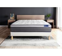 Ensemble matelas ACTIMEMO PLUS 180x200 Memoire de forme Maxi epaisseur 7zones de confort + sommier KIT blanc