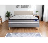 Ensemble Actimemo pur 120x210cm + sommier KIT Gris - 20cm - Mmoire de forme - Tonique - Sommier kit Gris
