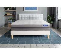 Ensemble Actimemo relax 135x200cm + sommier KIT blanc - 24cm - Mmoire de forme - Enveloppant - Sommier kit Blanc