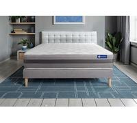 Ensemble matelas ACTIMEMO RELAX memoire de forme 140x200 cm Maxi epaisseur 5zones de confort + sommier KIT gris