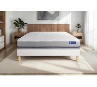 Ensemble matelas 120x190 ACTIMEMO SOFT 3zones de confort + sommier KIT blanc