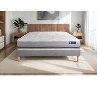 Actisom Ensemble matelas et sommier ACTIMEMO SOFT 180x200 3 zones de confort gris KIT