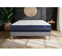 Actisom - Ensemble matelas & sommier KIT Actimemo Tech 200x200 Mémoire 5 zones Maxi épaisseur Gris