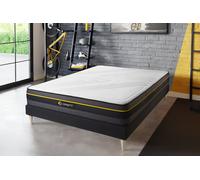 Ensemble ACTIVE 160x220cm + sommier Kit - 24cm - Mmoire de forme - Enveloppant - Sommier kit Noir - Avec couette et oreillers