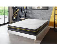 Ensemble ACTIVE 180 x 200 cm Sommier Kit BLANC - 24cm - Mmoire de forme - Enveloppant - Sommier kit Blanc - Avec couette et oreillers