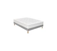 Ensemble aline 598 ressorts ensachés + sommier base ferme 140x190