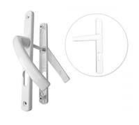 Ensemble alu porte étroite 24 mm Ovalfiz PRODIF saillie réduite articulée - Clé i - Blanc 9016 - AKBOFBSIL1952570 SR