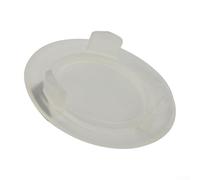 Ensemble anneau réducteur de trou et capuchon pour trous de table de 5 cm avec support en verre trempé de 5 à 6 mm en plastique noir pour meubles de jardin (blanc)