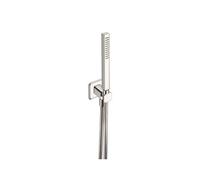 ENSEMBLE APPLIQUE PRISE D'EAU DOUCHETTE FLEXIBLE CARRE METAL BROSSE - CRISTINA ONDYNA PD62277