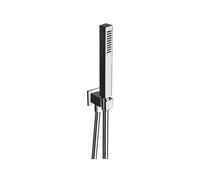 Ensemble Applique Prise D'Eau Douchette Flexible Carre Metal Brosse Robinetterie HYDROTHERAPIE - CRISTINA ONDYNA PD44377