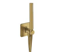 Ensemble applique prise d'eau douchette flexible ronde Or Brossé - CRISTINA ONDYNA FA47596P