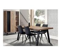 Ensemble Argentier + Table 170cm Piètement Métal A - CARSON - ALTOBUY Marron G