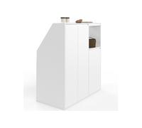 IDMarket Ensemble armoires sous-pente TOMI 2 portes + 1 porte et 1 niche Blanc