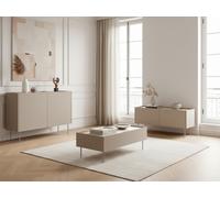 Ensemble ATLAS avec buffet 120 cm + meuble TV 120 cm + table basse 120 cm beige BOBOCHIC Beige