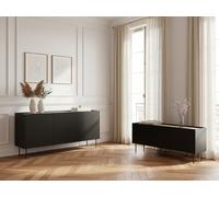 Ensemble ATLAS avec buffet 170 cm + meuble TV 170 cm noir BOBOCHIC Noir