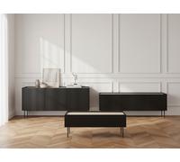 Ensemble ATLAS avec buffet 170 cm + meuble TV 170 cm + table basse 120 cm noir BOBOCHIC Noir