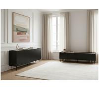 Ensemble ATLAS avec buffet 220 cm + meuble TV 220 cm noir BOBOCHIC Noir