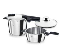 Ensemble autocuiseur Fissler 4 pièces Vitaquick 6 + 3 5 L Made in Germany top