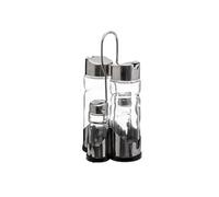 5Five Set huilier vinaigrier salière poivrière 11x10,5x21 cm verre acier inoxydable