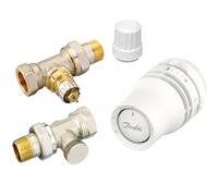Ensemble avec tête thermostatique Redia, vanne RA-IN et raccord à visser RLV-S Danfoss (015G5332)