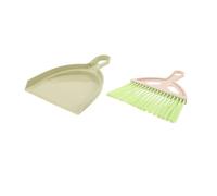 Ensemble Balai de Bureau Portable Compact en Plastique Vert | Balayette et Pelle pour Maison, Chambre, Bureau, Rangement Facile, Nettoyage Silencieux