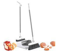 Ensemble Balai et Pelle à Poussière | 3 Pièces Outil de Nettoyage Résistant à la Rouille pour Balayage | Ensemble Balai Et Ramasse-Poussière De Cuisine - pour Maison Cuisine Appartement Intérieur Dort