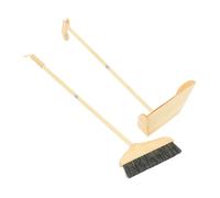 Ensemble Balai et Pelle à Poussière en Bois, Poils Doux | Usage Domestique et Trottoirs, Manche Ergonomique Confortable, Léger et Pratique, Rangement Simple au Quotidien
