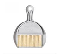 Ensemble balai et pelle à poussière - Mini balai compact pour clavier, bureau, comptoir, rangement empilable, bord en caoutchouc souple, poils haute densité
