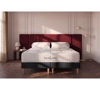 Ensemble Balmoral 180 x 200 cm double sommier Noir 90x200 cm - 24cm - Mmoire de forme - Enveloppant - Sommier Tapissier Noir